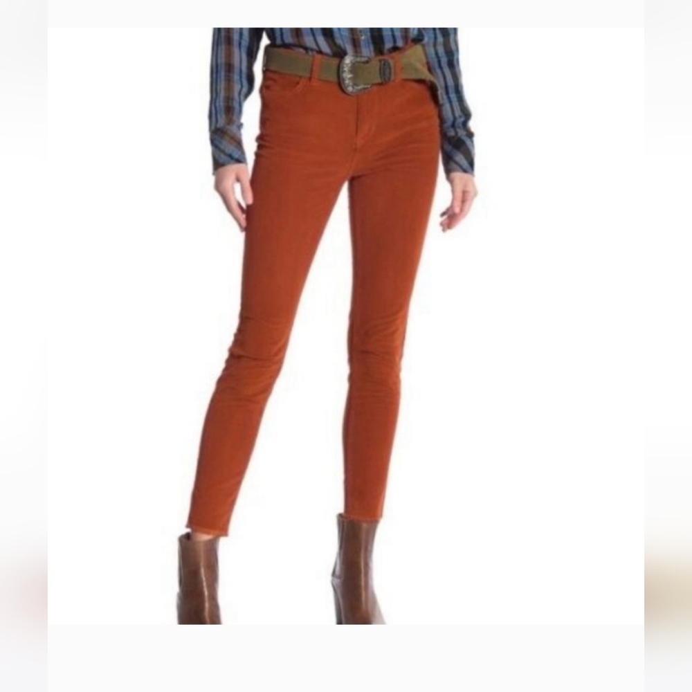 We the Free Raw Hem Cords Burnt Orange Size 26